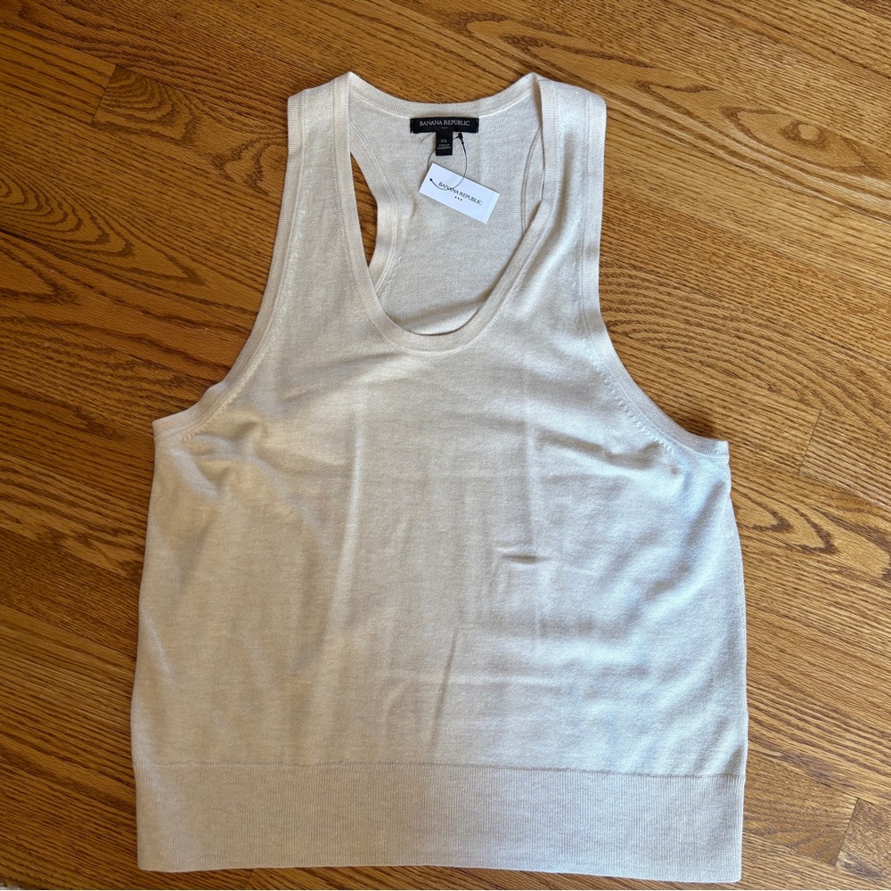 NWT New Banana Republic sweater tank top XL